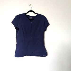 Jaanuu Navy Blue Scrub Top